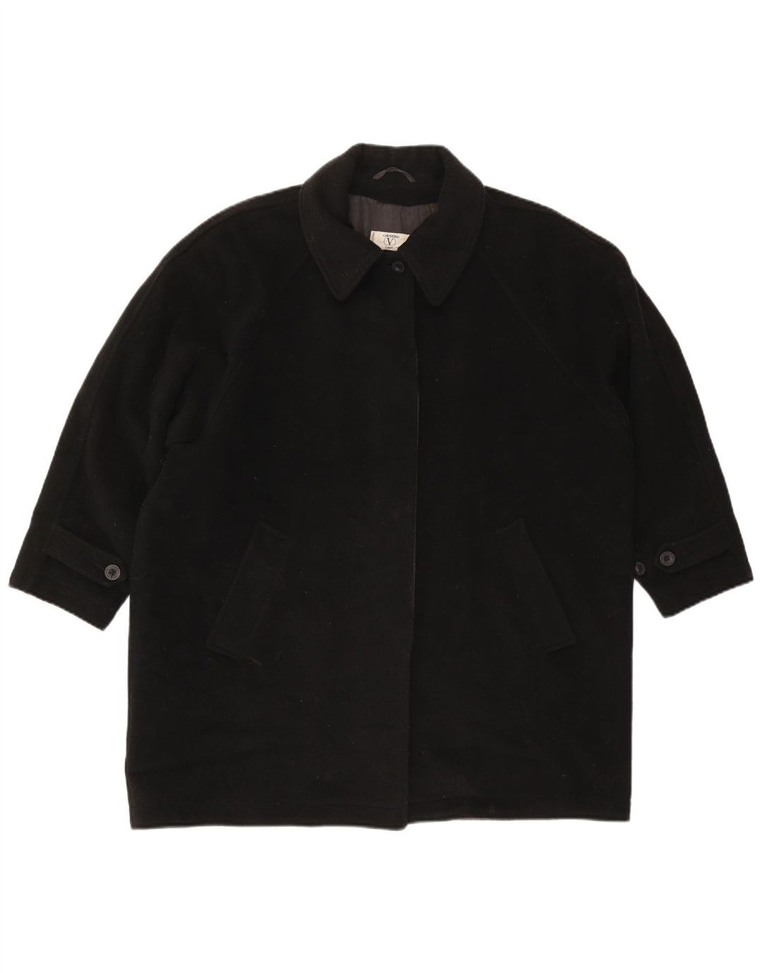 Cappotto Donna Valentino IT 46 Large Nero Lana