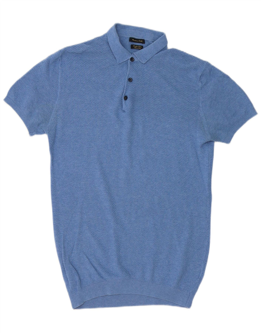 MASSIMO DUTTI Maglione da uomo a maniche corte con collo alto Blu medio
