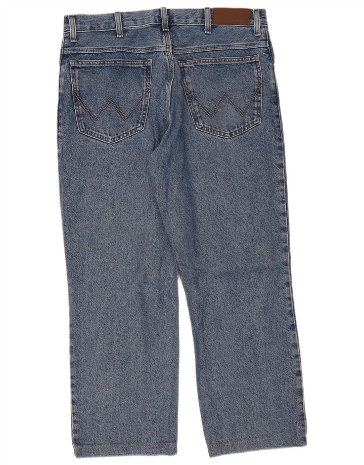 WRANGLER Mens Cropped Straight Jeans W34 L26 Blue