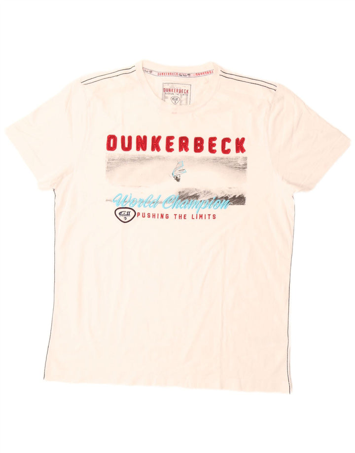 T-shirt grafica da uomo Camp David Top XL in cotone bianco