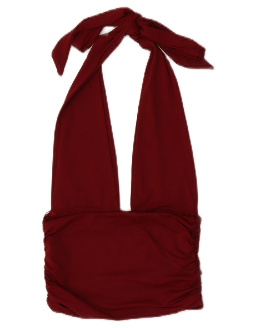 Top alla caviglia da donna Zara UK 8 piccolo bordeaux in poliammide