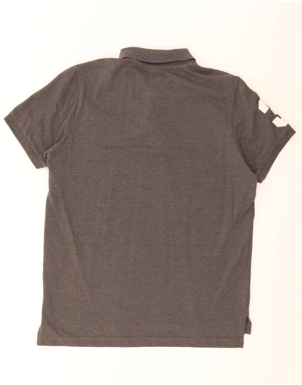 Polo Assn. Polo grafica da uomo piccola in cotone grigio