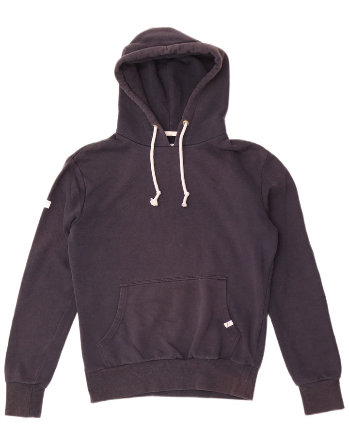Maglione con cappuccio da uomo Superdry Small in cotone blu navy