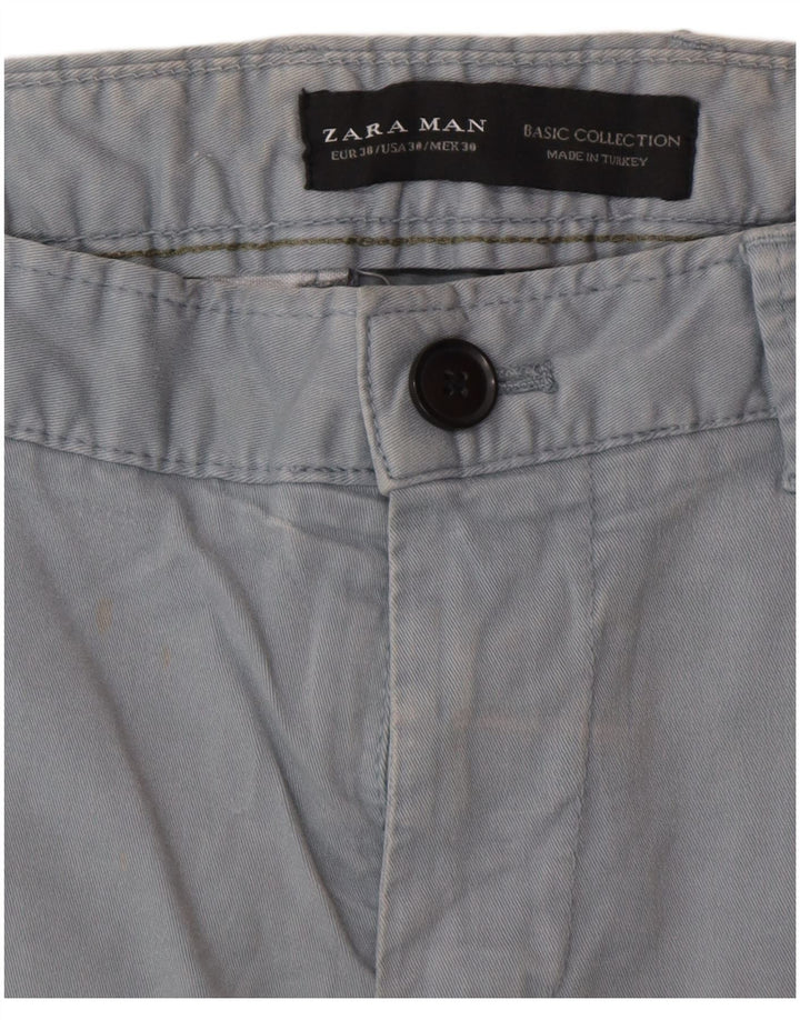 Pantaloni chino slim da uomo Zara EU 38 Small W30 L33 Grigio