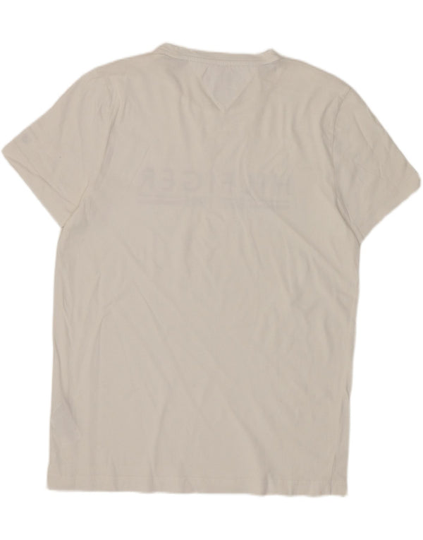 TOMMY HILFIGER T-shirt grafica da uomo Top in cotone bianco medio