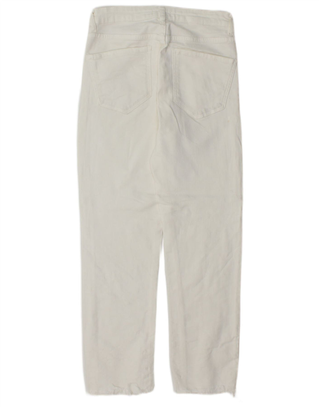 Jeans dritti da donna ZARA EU 36 XS W26 L26 Bianco