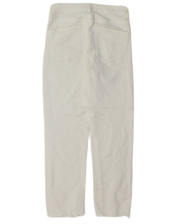 Jeans dritti da donna ZARA EU 36 XS W26 L26 Bianco