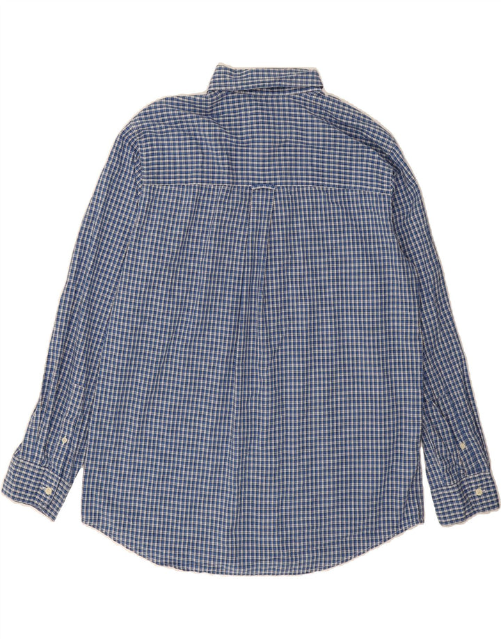 CHAPS Mens Flannel Shirt Large Blue Check Cotton Vintage Chaps and Second-Hand Chaps from Messina Hembry 