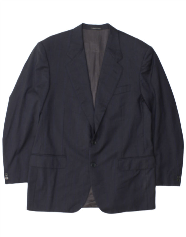 Giacca blazer a 2 bottoni da uomo Pierre Cardin UK 36 piccola viscosa blu navy