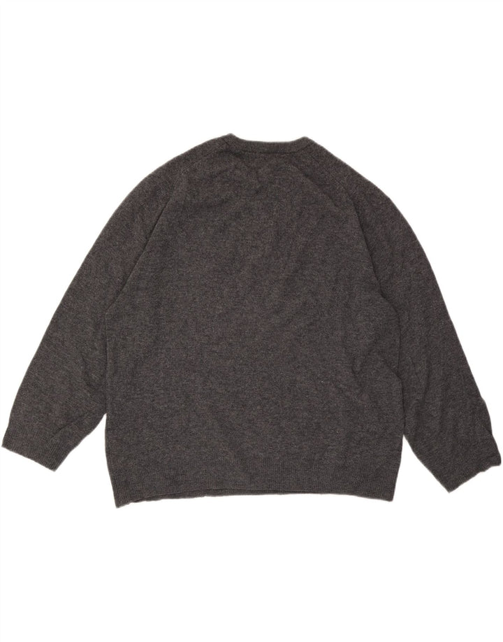 Maglione maglione girocollo da uomo Marks & Spencer XL in lana grigia