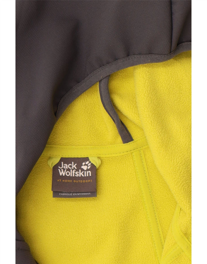 Giacca a vento con cappuccio da uomo Jack Wolfskin UK 48 2XL Poliestere grigio