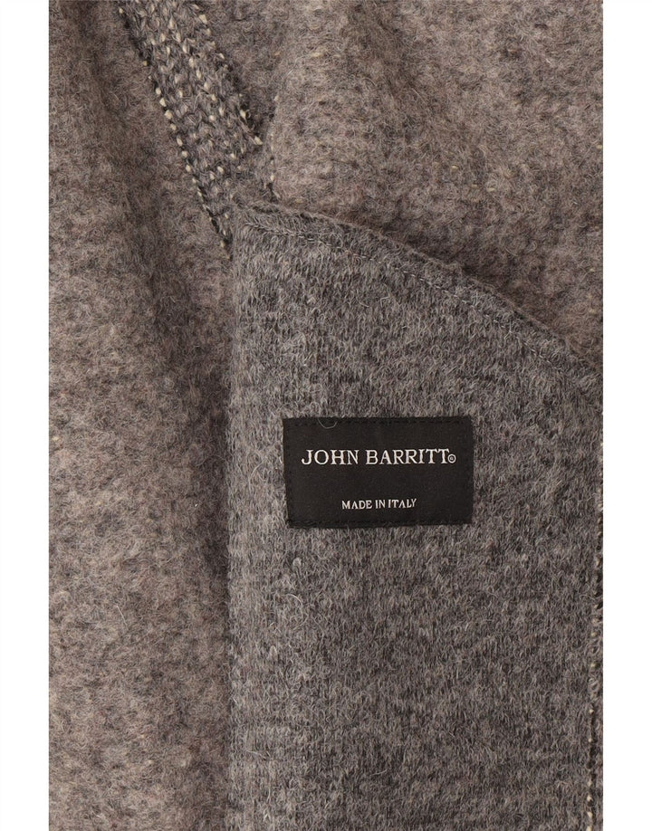 Cappotto da marinaio lavorato a maglia da uomo John Barritt UK 36 piccolo grigio