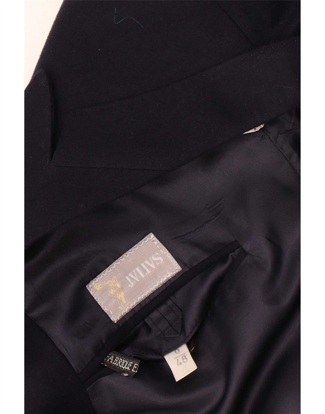 Giacca blazer doppiopetto da uomo Jvlivs IT 48 medio blu navy in lana