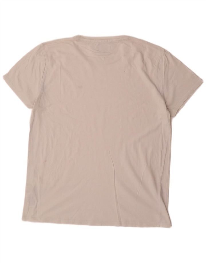 T-shirt vestibilità regolare da uomo Tommy Hilfiger Large in cotone bianco