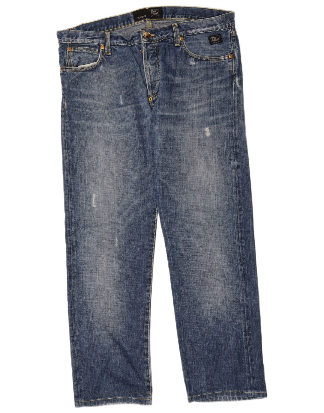 Jeans dritti invecchiati da uomo Roy Rogers W35 L29 Blu