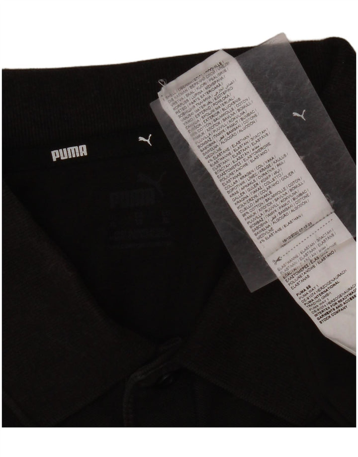 PUMA Mens Polo Shirt XL Black Cotton