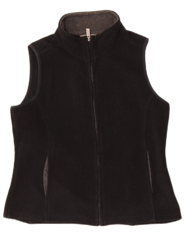 Gilet in pile da donna Marks & Spencer UK 10 piccolo poliestere nero