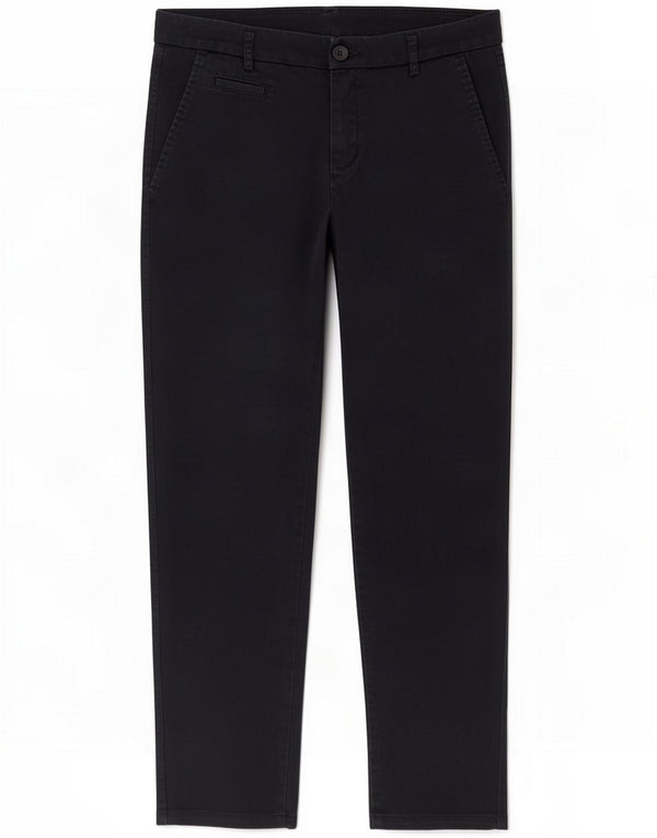 Pantaloni chino affusolati da donna Benetton UK 10 Small W27 L25 Blu navy Cotone