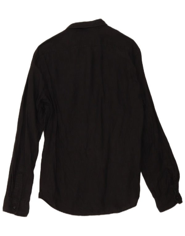 Camicia militare da uomo Ralph Lauren Lino nero medio
