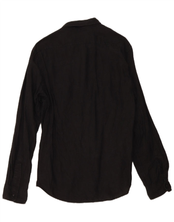 Camicia militare da uomo Ralph Lauren Lino nero medio