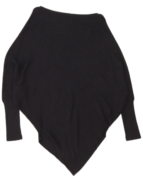 Maglione Zara da donna oversize asimmetrico con scollo a barca UK 10 piccolo nero