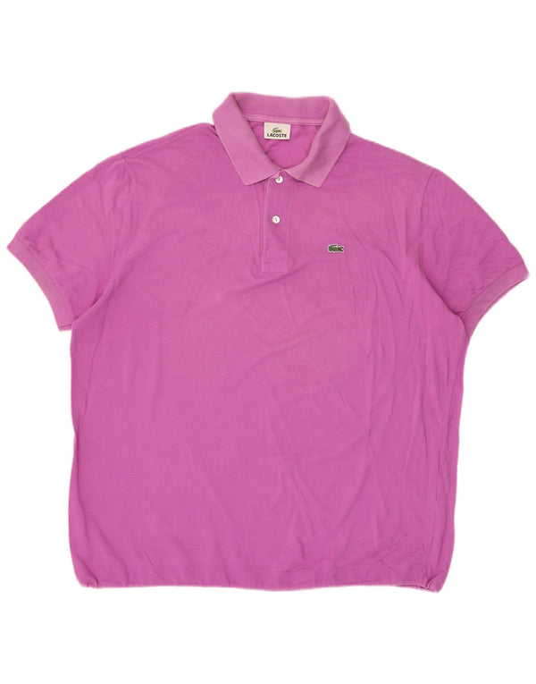 Polo da uomo Lacoste taglia 7 2XL cotone rosa