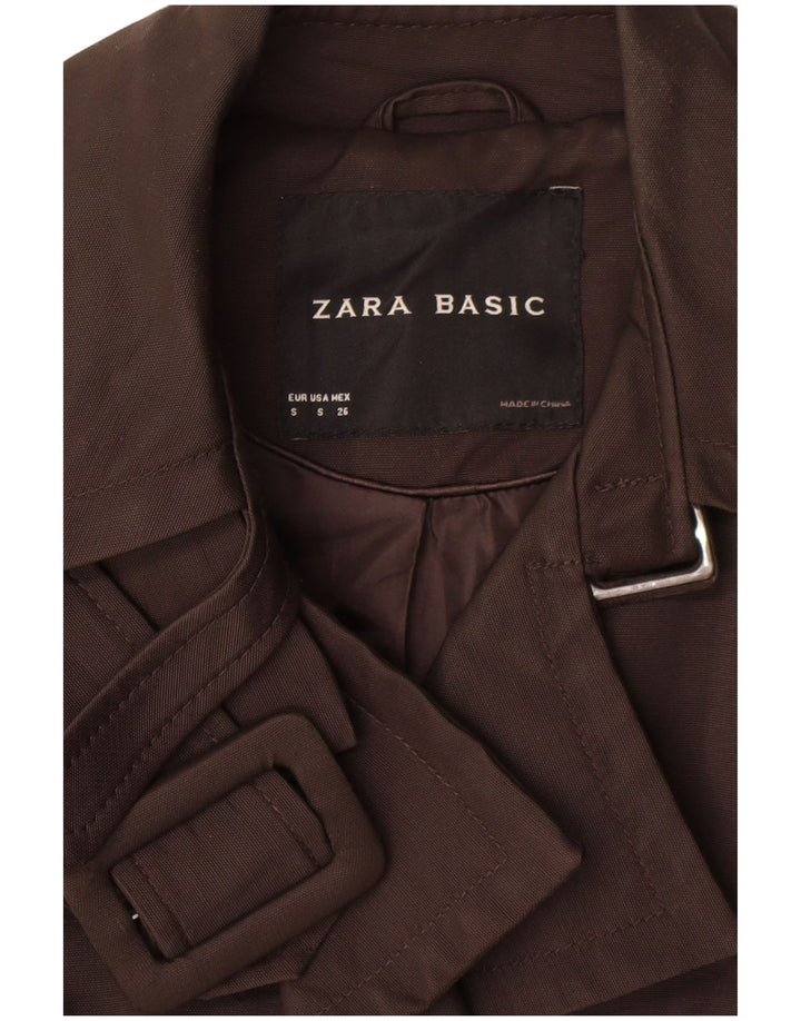 Trench doppiopetto da donna Zara UK 10 piccolo marrone