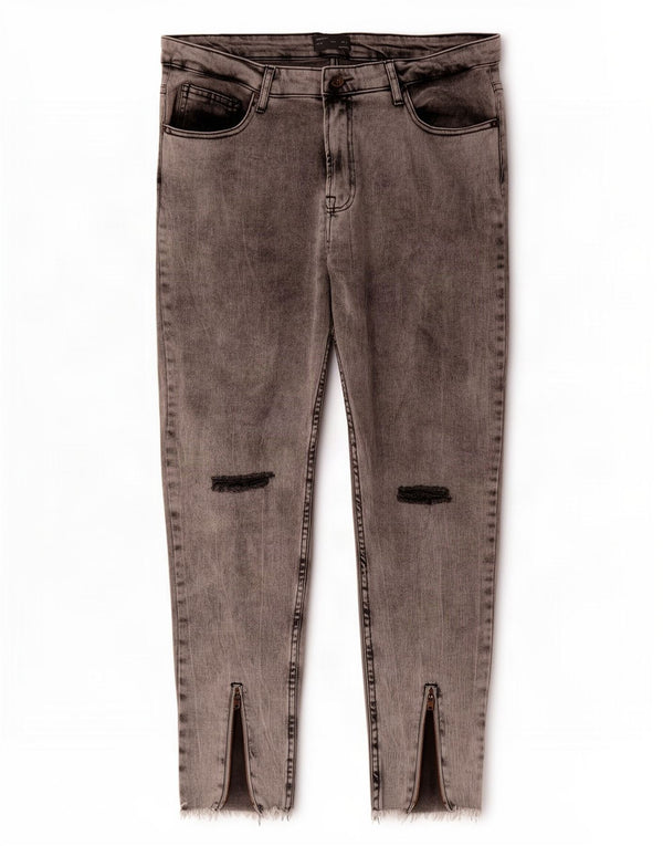 Zara Mens Slim Jeans EU 46 XL W36 L27 Grey Cotton