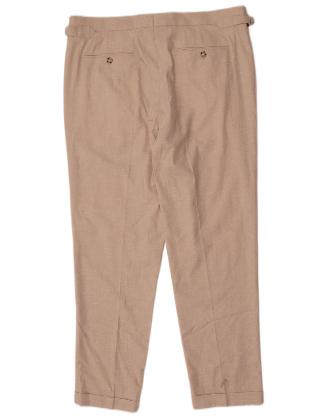 Pantaloni chino affusolati da uomo Marks & Spencer W36 L30 poliestere beige