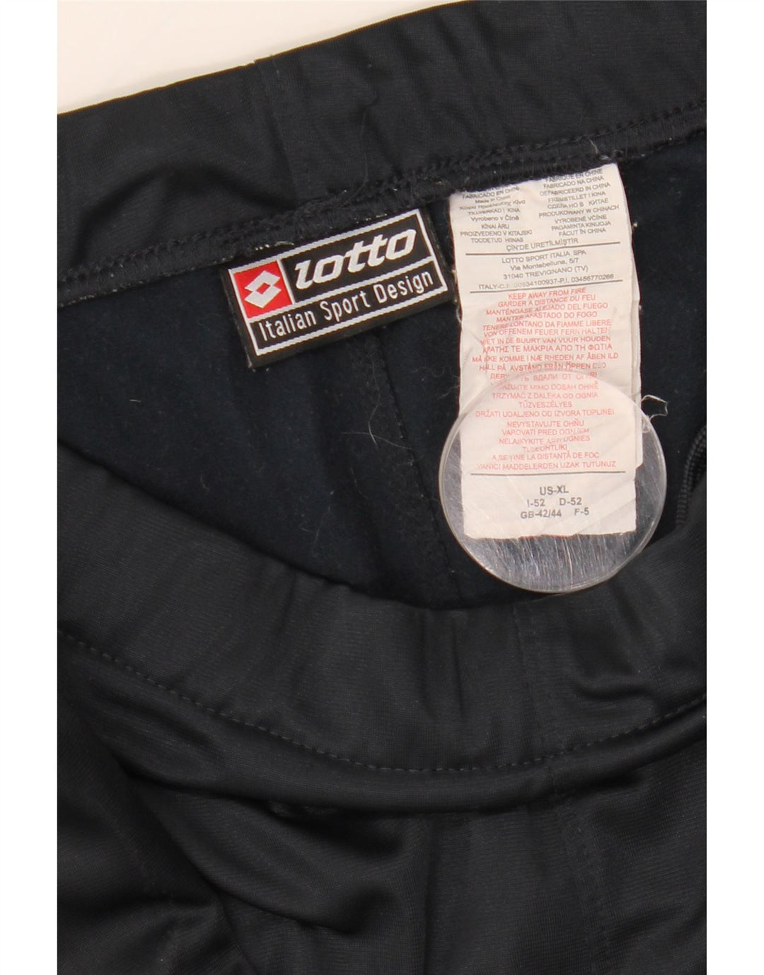 Pantaloni da tuta da uomo Lotto IT 52 XL Blu Navy Poliestere Sport