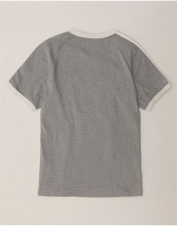 T-shirt da uomo Adidas Top in cotone chiazzato grigio medio
