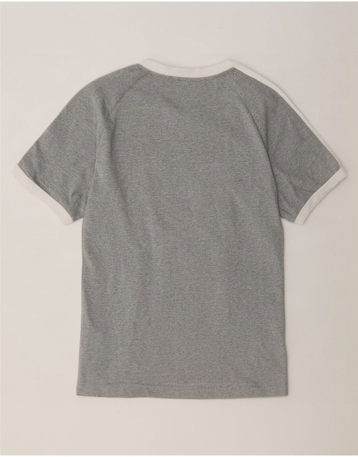 T-shirt da uomo Adidas Top in cotone chiazzato grigio medio