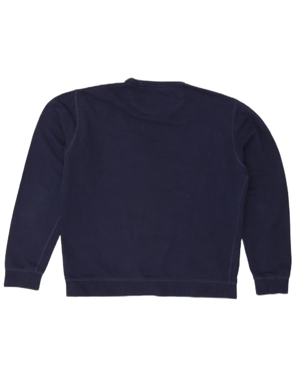 Maglione maglione girocollo da uomo FARAH XL in cotone blu navy