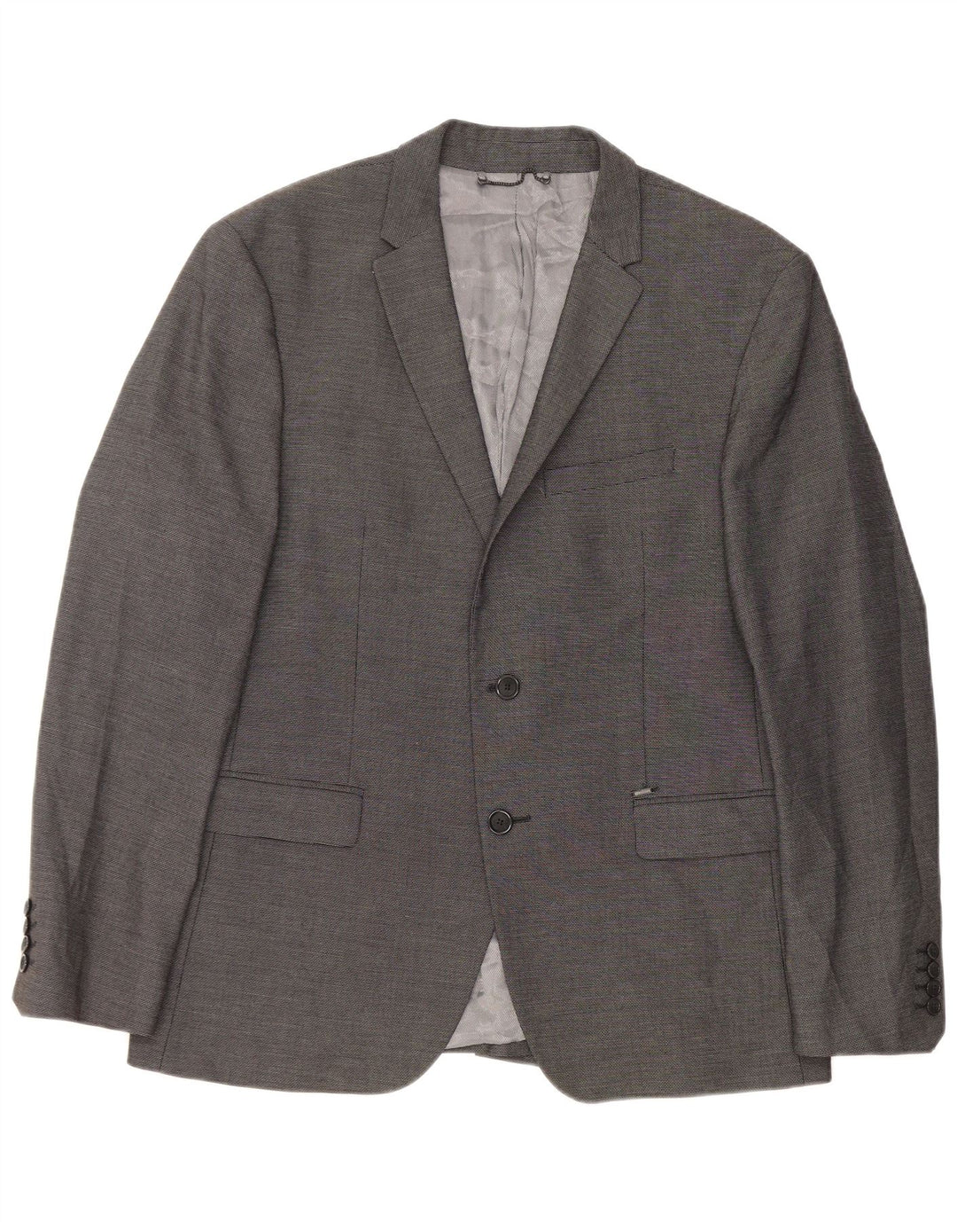 Giacca blazer da uomo a 2 bottoni Zara taglia 54 XL poliestere grigio