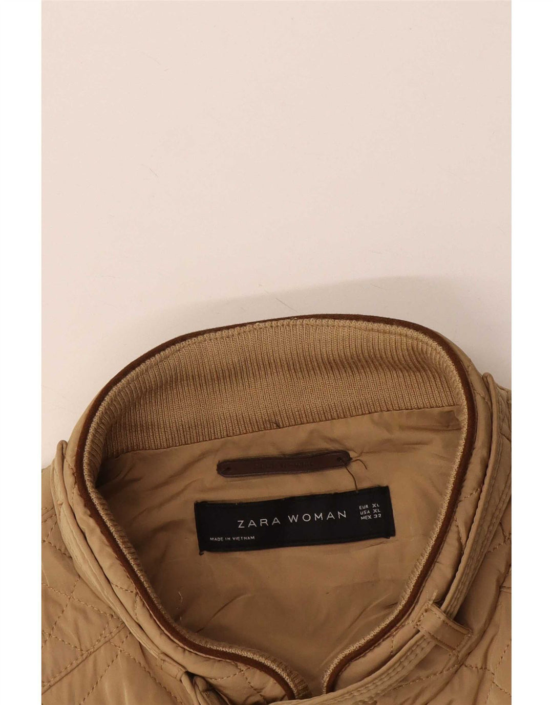 Gilet trapuntato da donna Zara UK 18 XL Beige