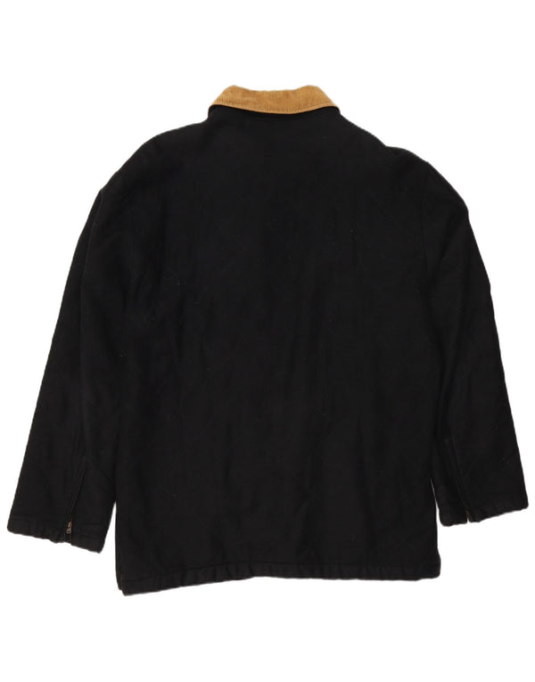 Giacca Trapuntata Uomo Trussardi UK 38 Viscosa Media Nera