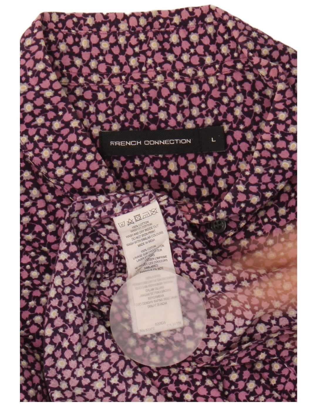Camicia da uomo French Connection Grande cotone floreale viola