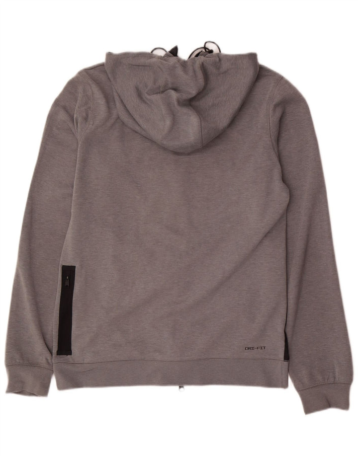 JORDAN Maglione con cappuccio e zip da uomo piccolo in cotone color block grigio
