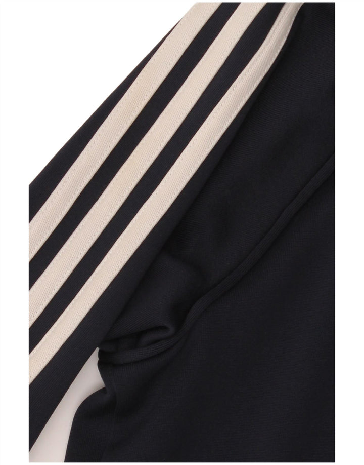 Giacca da ginnastica da uomo Adidas grande in poliestere blu navy