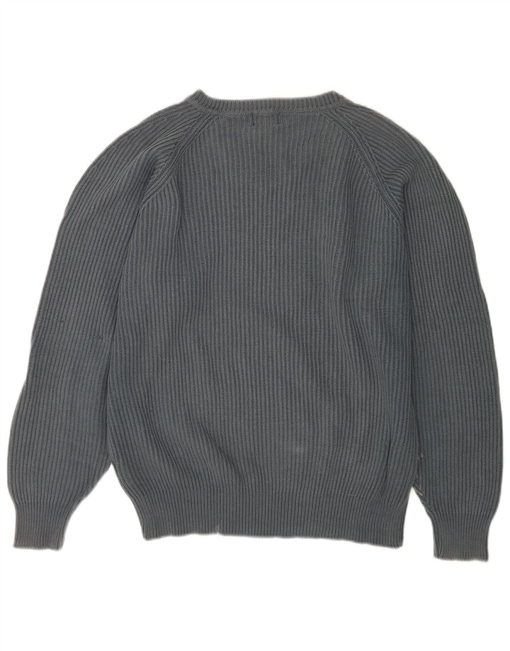 Maglione Kappa da uomo con scollo a V in cotone grigio medio