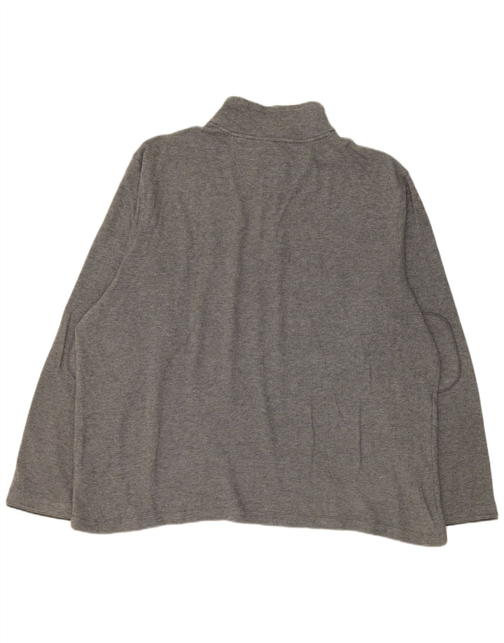 Felpa con collo con zip da uomo Marks & Spencer UK 47/49 2XL Grigio