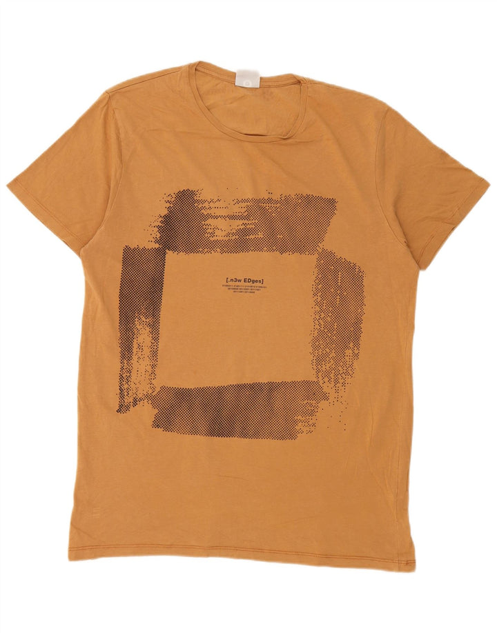 Jack & Jones T-shirt grafica da uomo grande gialla