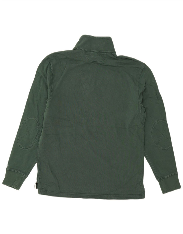 J. Crew Felpa con collo con zip da uomo Maglione piccolo cotone verde
