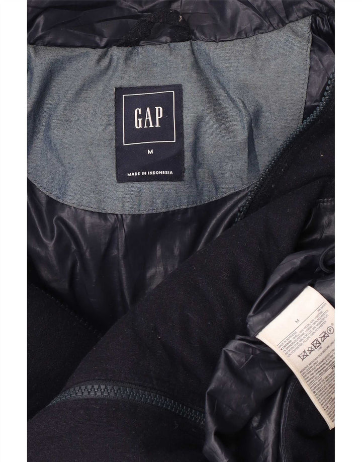 Giacca imbottita con cappuccio da donna Gap UK 14 media lana blu navy