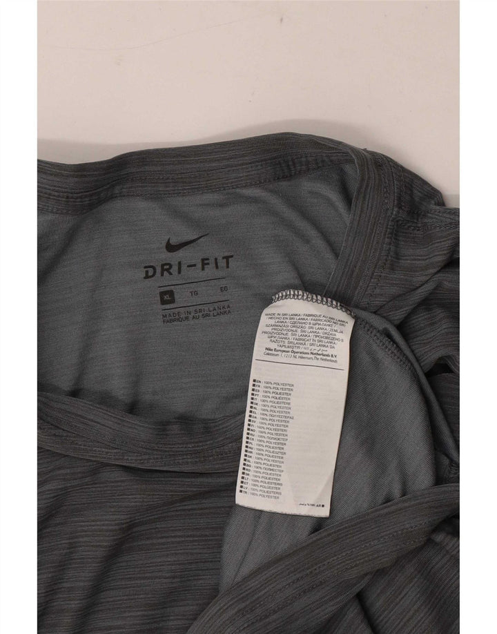 T-shirt Nike Dri Fit da uomo XL in poliestere chiazzato grigio