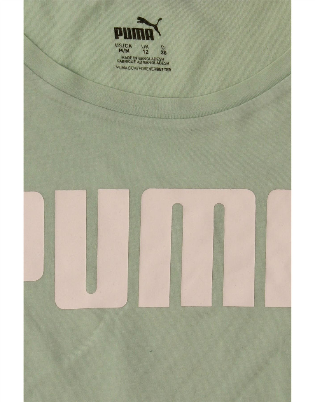 T-shirt grafica da donna Puma UK 12 verde medio