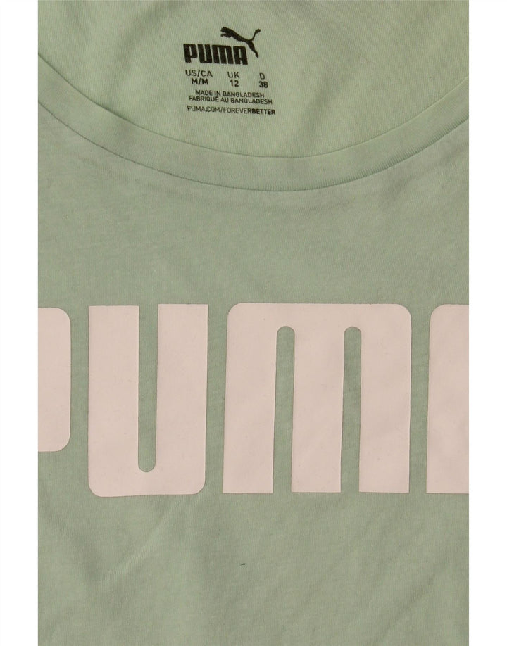 T-shirt grafica da donna Puma UK 12 verde medio