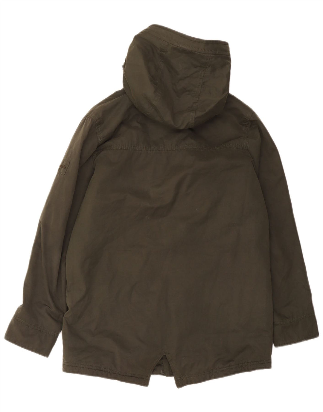 Parka con cappuccio da bambino ABERCROMBIE & FITCH 13-14 anni in poliestere kaki