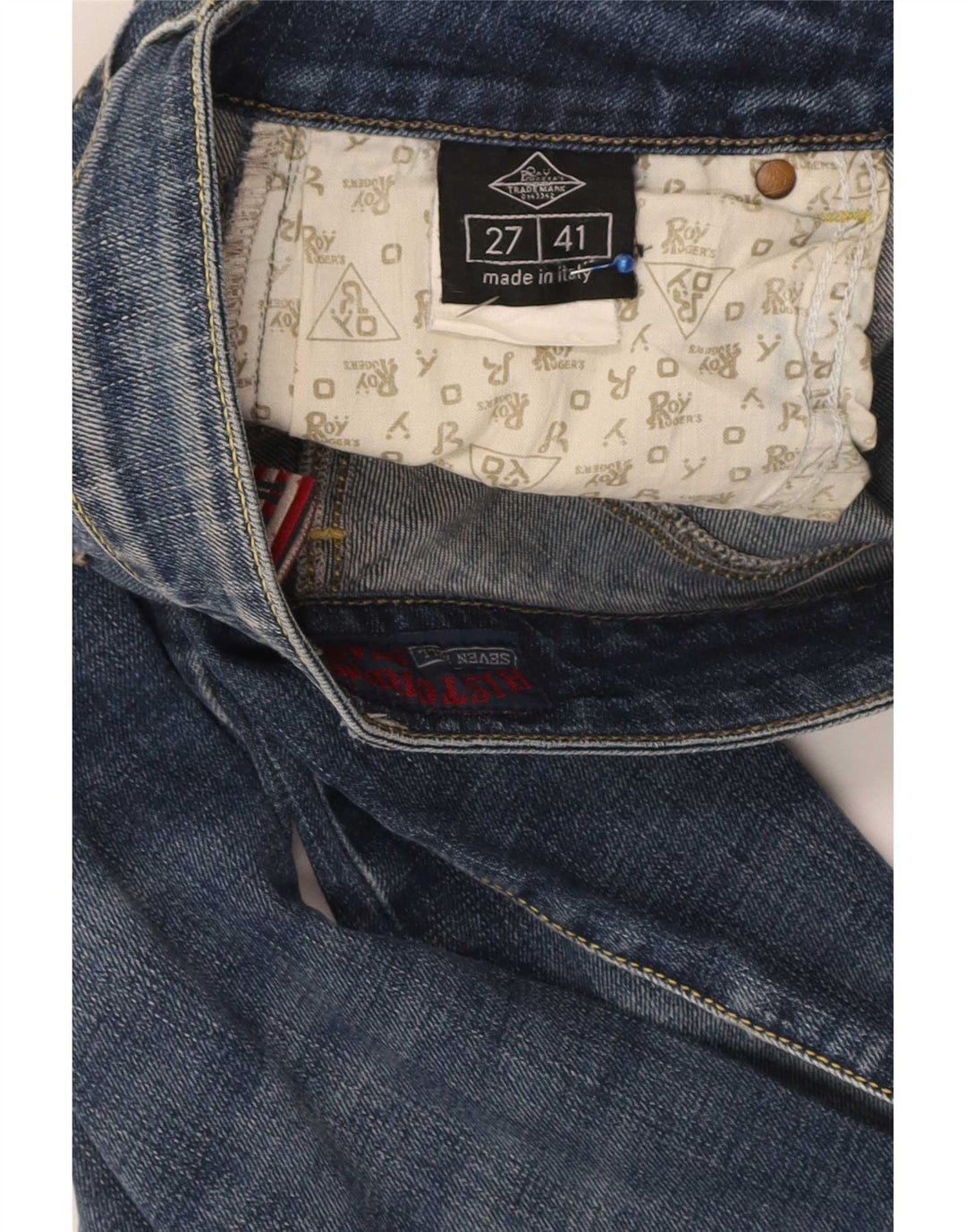 Jeans slim Seven Bell da donna Roy Rogers W27 L29 Blu