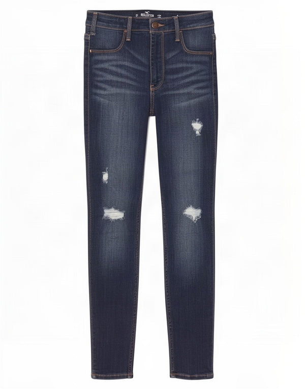 Jeans Jeggings Hollister da donna a vita alta US 3 Small W26 L26 Blu Navy